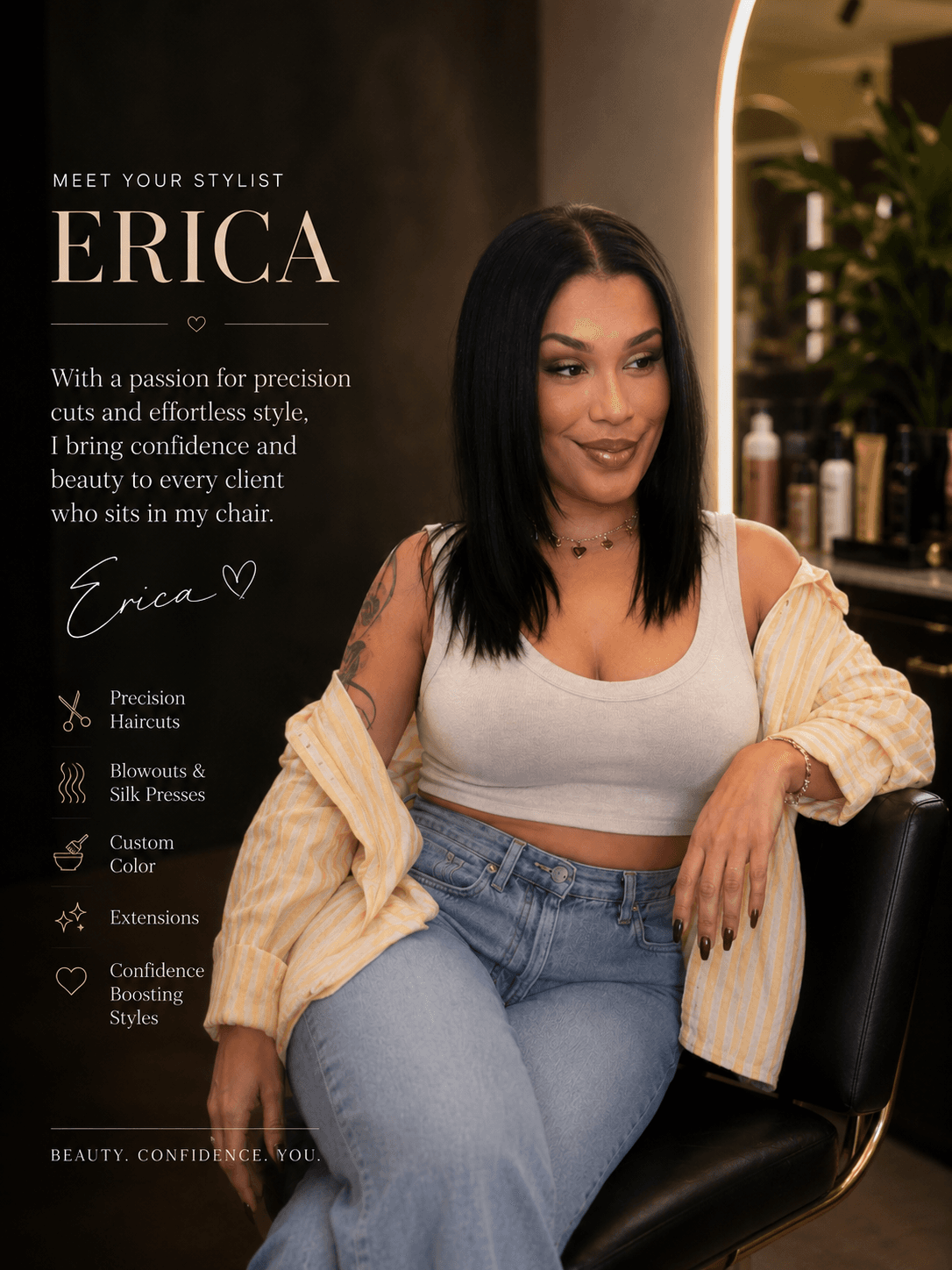 Erica, colorist and stylist at Love Thy Barber in Sandy, UT