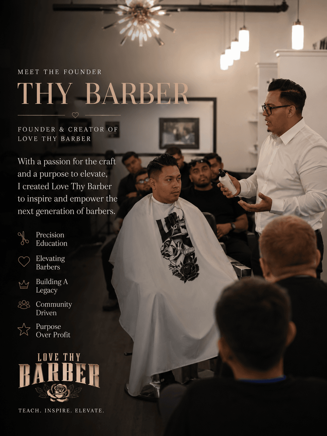 Modesto Lopez, founder and master barber at Love Thy Barber in Sandy, UT